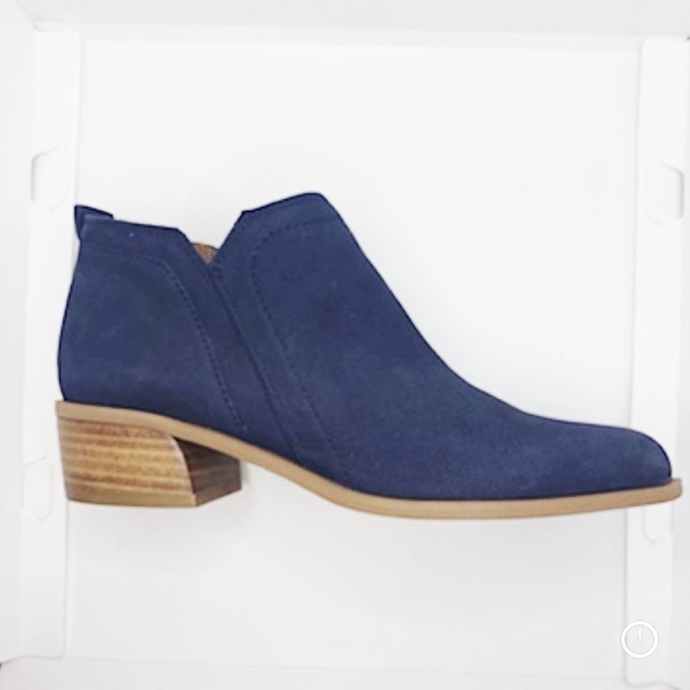 Franco Sarto Laslo Blue Suede Ankle Boots 6.5